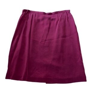 Hugo Buscati collection silk burgundy skirt size 12